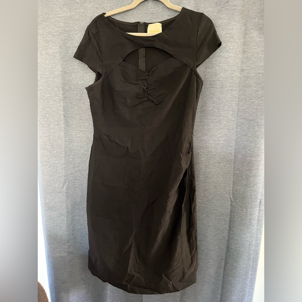 XL Modcloth Dear Fiery Little Black Bodycon Dress with Sweetheart Keyhole Cutout